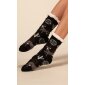 Thick and warm womens Christmas socks black