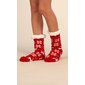 Thick and warm womens Christmas socks red/white