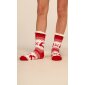 Thick and warm womens Christmas socks white/red