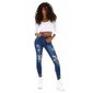 Womens skinny destroyed jeans with push-up effect dark blue UK 10 (S)