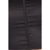 Sexy bauchfreies Damen Bustier-Top mit Spitze Schwarz