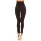 Elegant womens high waist cloth trousers with buttons black