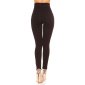 Elegant womens high waist cloth trousers with buttons black UK 8 (XS)