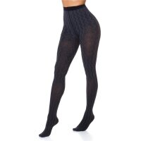 Trendy Damen Strumpfhose mit Muster 90 den Schwarz