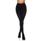 Womens party tights pantyhose with rhinestones 80 den black