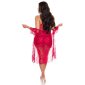 Sexy 3 pcs womens lace lingerie set negligee set wine-red