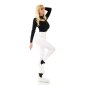 Hautenge Damen Highwaist Röhrenjeans mit Cut-Outs Weiß