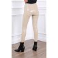 Shiny womens leggings in latex look wet look beige