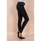Trendy womens skinny jeans with zips and rhinestones black