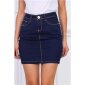 Sexy 5 Pocket Damen Jeansrock Minirock Dunkelblau