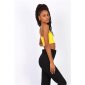 Sexy bauchfreies Damen Top mit gekreuzten Trägern Gelb