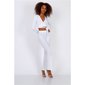 Damen Rippstrick Loungewear-Set Zweiteiler Weiß Einheitsgröße (34,36,38)