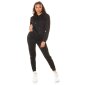 Womens loungewear set hoodie + trousers black