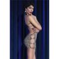 Damen Club-Minikleid mit Cutouts inkl. String Gogo Leopard