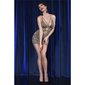 Womens club mini dress with cut-outs incl. thong gogo leopard