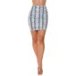 Sexy womens wet look mini skirt with snake print white