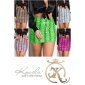 Sexy womens wet look mini skirt with snake print white