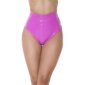 Sexy Damen Highwaist Gogo-Hotpants in Latex-Look Pink