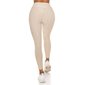 Womens sport leggings trousers with high waist beige