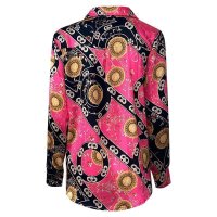 Elegant womens blouse with multicolour paisley pattern...