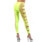 Sexy Clubwear Leggings mit Cut-Outs an den Seiten Neon Gelb