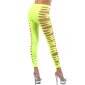 Sexy Clubwear Leggings mit Cut-Outs an den Seiten Neon Gelb