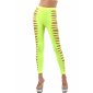 Sexy clubwear leggings with cut-outs at the sides neon-yellow Onesize (UK 8,10,12)