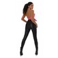 Bauchfreies Damen Neckholder-Wickeltop aus Lederimitat Pink