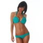 Sexy Damen Neckholder Bikini mit Bügel-BH Beachwear Grün