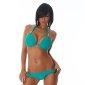 Sexy Damen Neckholder Bikini mit Bügel-BH Beachwear Grün 36 (S)