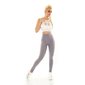 Womens high waist sport leggings with pattern grey