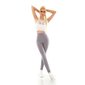 Womens high waist sport leggings with pattern grey