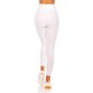 Womens high waist sport leggings with pattern white