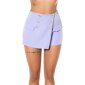 Kurzer Damen Hosenrock/Skort mit Deko-Knöpfen Flieder