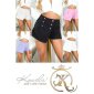 Kurzer Damen Hosenrock/Skort mit Deko-Knöpfen Flieder
