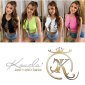 Sexy womens fine rib crop top with chain lacing neon-green