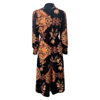 Long womens summer maxi dress with paisley pattern black/brown