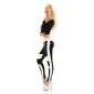 Womens skinny drainpipe jeans in bicolour design black-white
