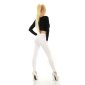 Damen High Waist Skinny Jeans mit Rissen Destroyed-Look Weiß 40 (L)