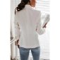 Elegant womens business blazer jacket with buttons creme-white