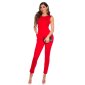 Eleganter ärmelloser Damen Overall Jumpsuit Rot