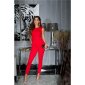 Eleganter ärmelloser Damen Overall Jumpsuit Rot