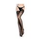 Womens Ballerina hold-up stockings with ornament black