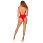 Sexy womens Brazilian cut swimsuit backless red