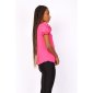 Sommerliches Damen Basic Shirt Kurzarm mit Halskette Pink