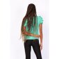 Summerly womens short-sleeved basic shirt with necklace mint green