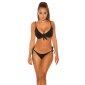 Sexy Damen Bikini Oberteil Träger zum Binden Schwarz