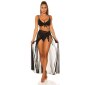 Sexy Damen Bikini Oberteil Träger zum Binden Schwarz