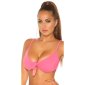 Sexy Damen Bikini Oberteil Träger zum Binden Neon Coral