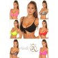 Sexy Damen Bikini Oberteil Träger zum Binden Neon Pink